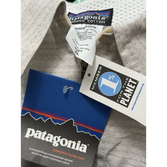 NEW Patagonia Sideburn Zip Up Long Sleeve Organic Cotton Shirt XL VINTAGE 2006 - Picture 3 of 8